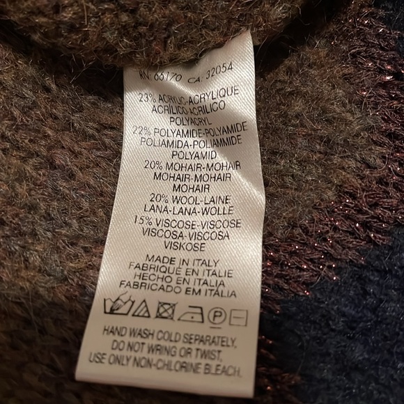 Anthropologie Metallic Bell-Sleeve Sweater w/Leather Tie - Picture 7 of 7